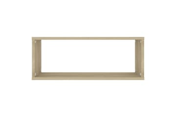 Kuutioseinähyllyt 6 kpl Sonoma-tammi 60x15x23 cm lastulevy - Ruskea - Säilytys - Hylly - Seinähylly