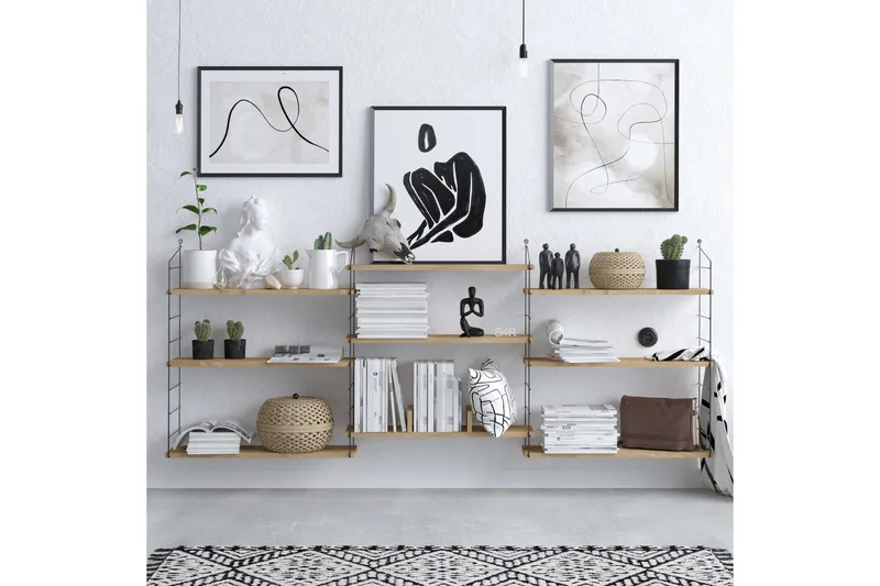 Laba kirjahylly 85x20 cm ruskea - Hanah Home - Säilytys - Hylly - Kirjahylly