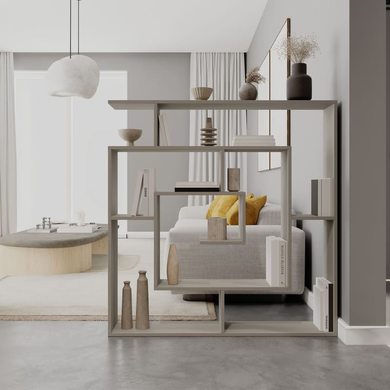 Labirent Kirjahylly 125 cm - Sandstone - Säilytys - Hylly - Kirjahylly