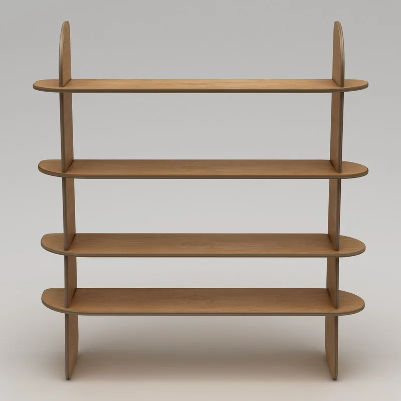 Ledina Kirjahylly 150x160 cm - Luonnonpuu - Säilytys - Hylly - Kirjahylly