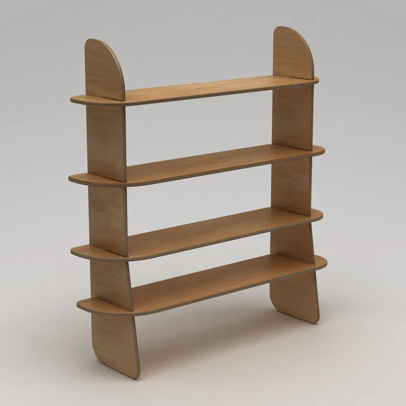 Ledina Kirjahylly 150x160 cm, Luonnonpuu