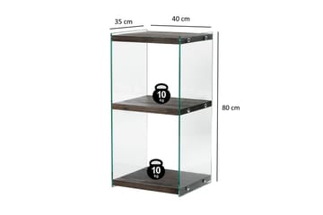 Lepinas kirjahylly 40 cm tummaa puuta - Tummanruskea - Säilytys - Hylly - Kirjahylly