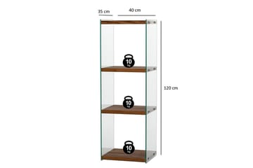 Lepinas kirjahylly 40 cm pähkinäpuun näköinen - Luonnonvärinen - Säilytys - Hylly - Kirjahylly