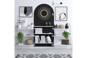 Lungo kirjahylly 85x20 cm valkoinen/musta - Hanah Home - Säilytys - Hylly - Kirjahylly