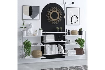 Lungo kirjahylly 85x20 cm valkoinen/musta - Hanah Home - Säilytys - Hylly - Kirjahylly