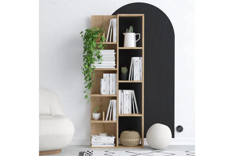 Makhan kirjahylly 60x18 cm ruskea - Hanah Home - Säilytys - Hylly - Kirjahylly