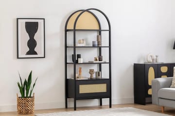 Makwana kirjahylly 76 cm tummaa puuta - Musta - Säilytys - Hylly - Kirjahylly