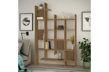 MANCO Kirjahylly 122 cm - Ruskea - Säilytys - Hylly - Kirjahylly