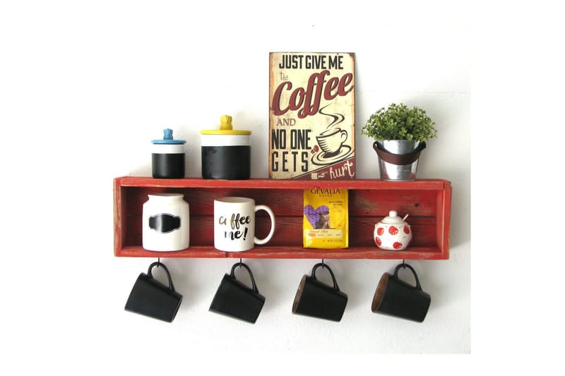 Maustehylly Esendere 70x10 cm - Punainen - Säilytys - Hylly