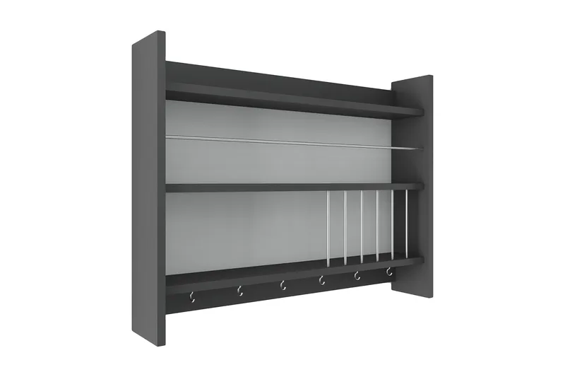 Maustehylly Kolinia 85x15 cm, Antrasiitti