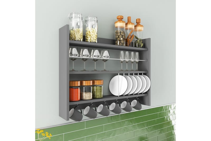 Maustehylly Kolinia 85x15 cm - Antrasiitti - Säilytys - Hylly