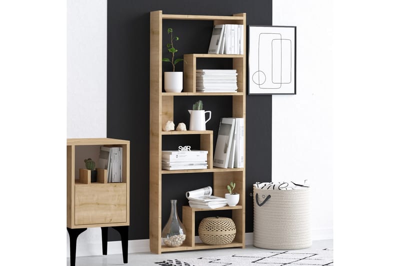 Megg kirjahylly 60x15 cm ruskea - Hanah Home - Säilytys - Hylly - Kirjahylly
