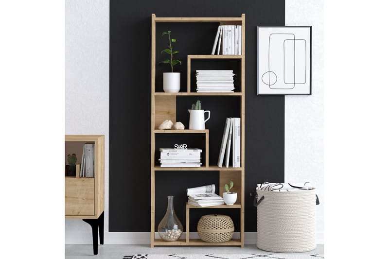 Megg kirjahylly 60x15 cm ruskea - Hanah Home - Säilytys - Hylly - Kirjahylly