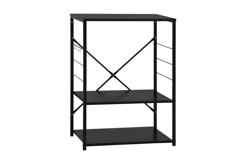 Mikroaaltouunikaappi musta 60x39,6x79,5 cm lastulevy - Musta - Säilytys - Hylly - Kirjahylly