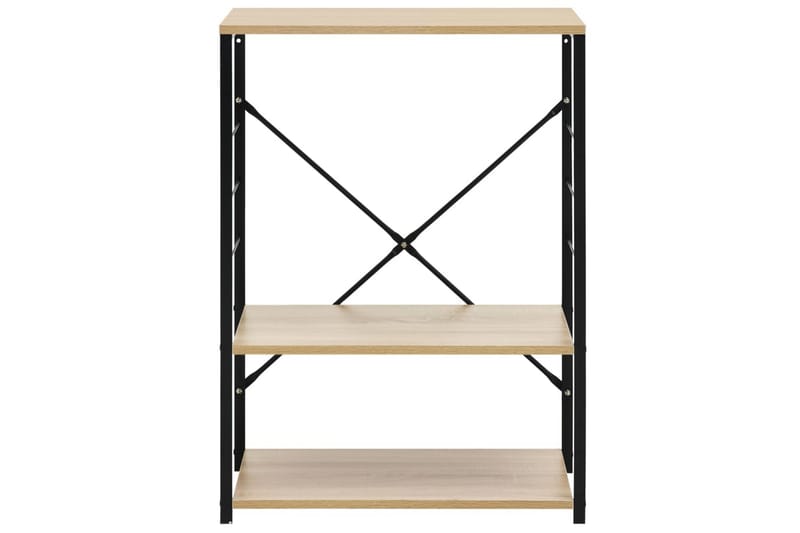 Mikroaaltouunikaappi musta ja tammi 60x39,6x79,5cm lastulevy - Musta - Säilytys - Hylly - Kirjahylly