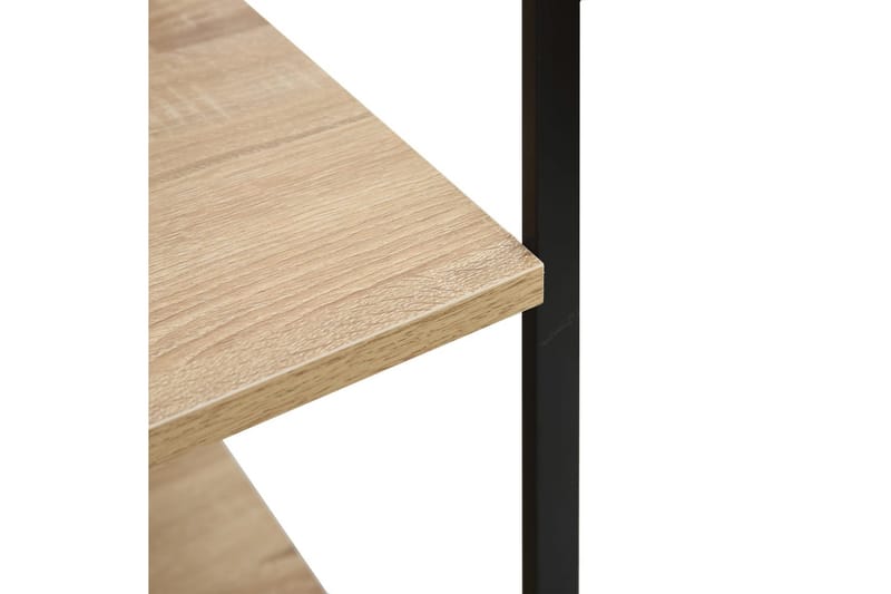 Mikroaaltouunikaappi musta ja tammi 60x39,6x79,5cm lastulevy - Musta - Säilytys - Hylly - Kirjahylly