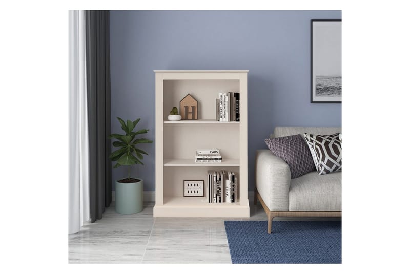 Mille Kirjahylly 120x77 cm - Valkoinen - Säilytys - Hylly - Kirjahylly