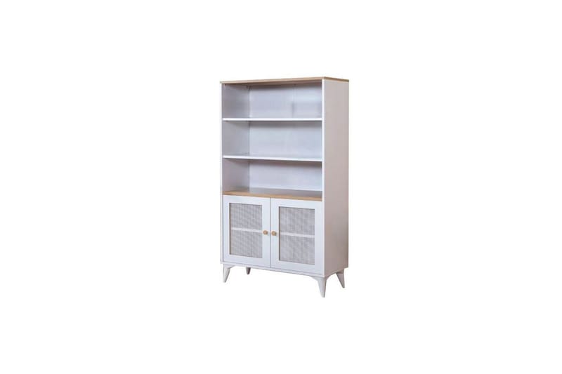 Mjudi Kirjahylly 90 cm - Valkoinen - Säilytys - Hylly - Kirjahylly