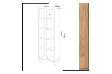 Mod kirjahylly 50 cm tammea - Valkoinen - Säilytys - Hylly - Kirjahylly