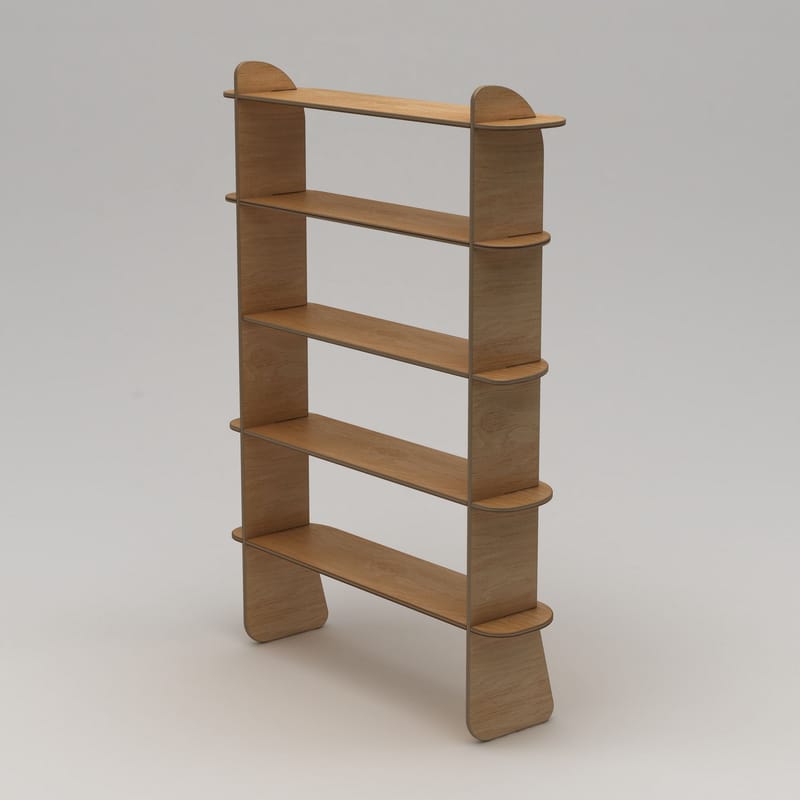 Molira Kirjahylly 102x215 cm - Luonnonpuu - Säilytys - Hylly - Kirjahylly