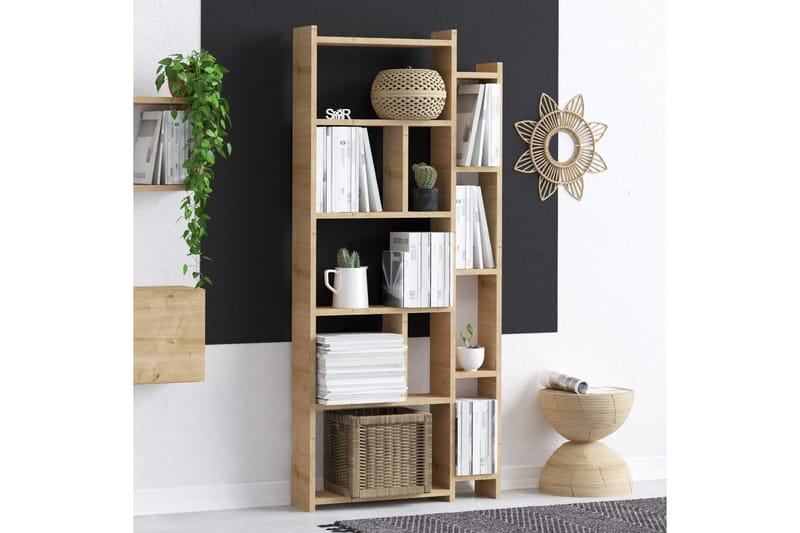 Momo kirjahylly 65x15 cm ruskea - Hanah Home - Säilytys - Hylly - Kirjahylly