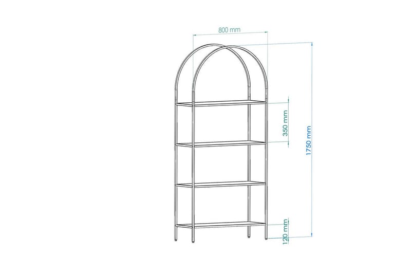 Monaia Kirjahylly 80 cm - Keltainend - Säilytys - Hylly - Kirjahylly