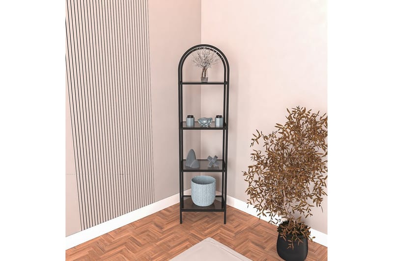 Monaia Kirjahylly 80 cm - Musta - Säilytys - Hylly - Kirjahylly