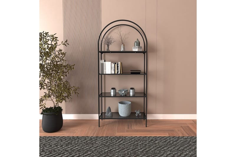 Monaia Kirjahylly 80 cm - Musta - Säilytys - Hylly - Kirjahylly