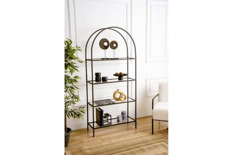 Monaia Kirjahylly 80 cm - Musta - Säilytys - Hylly - Kirjahylly