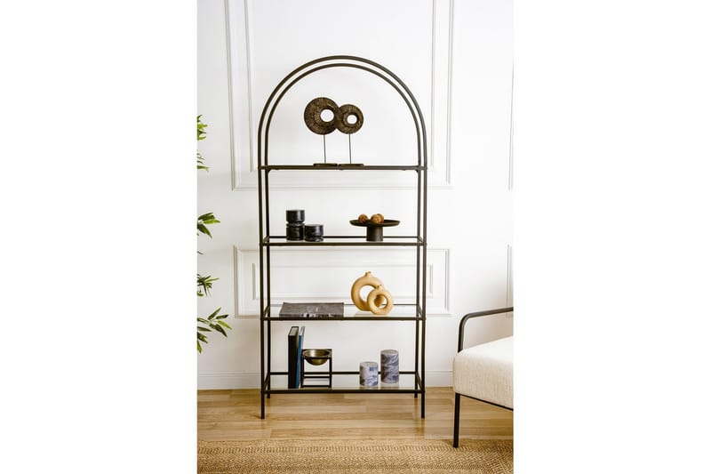 Monaia Kirjahylly 80 cm - Musta - Säilytys - Hylly - Kirjahylly