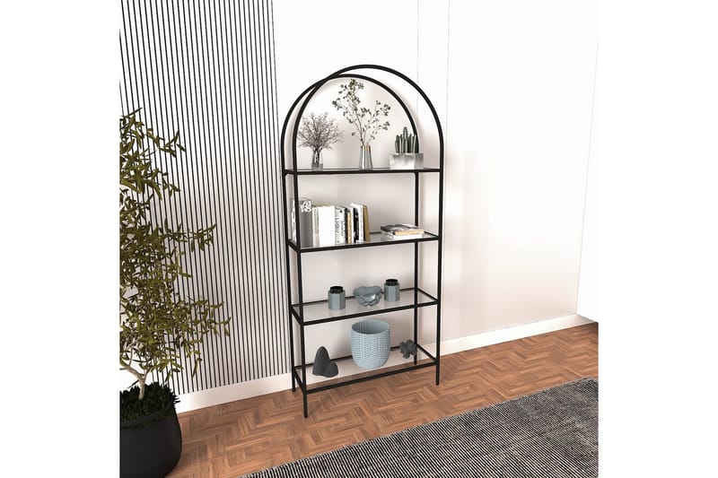 Monaia Kirjahylly 80 cm - Musta - Säilytys - Hylly - Kirjahylly