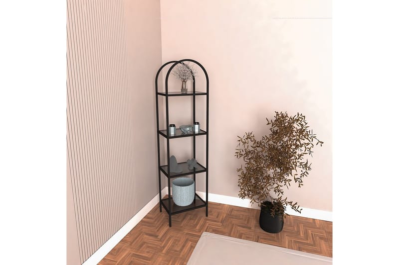 Monaia Kirjahylly 80 cm - Musta - Säilytys - Hylly - Kirjahylly