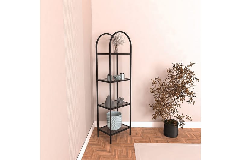 Monaia Kirjahylly 80 cm - Musta - Säilytys - Hylly - Kirjahylly