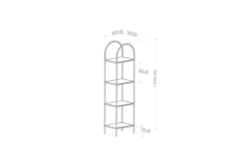 Monaia Kirjahylly 80 cm - Musta - Säilytys - Hylly - Kirjahylly