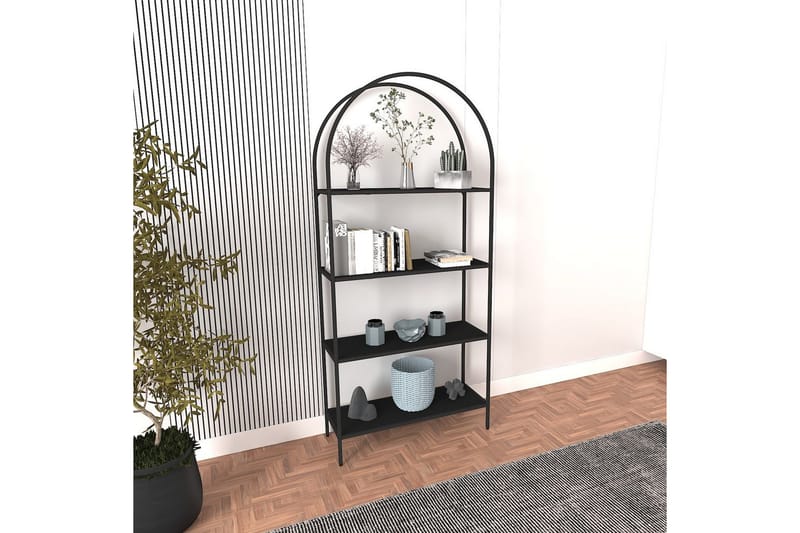 Monaia Kirjahylly 80 cm - Musta - Säilytys - Hylly - Kirjahylly
