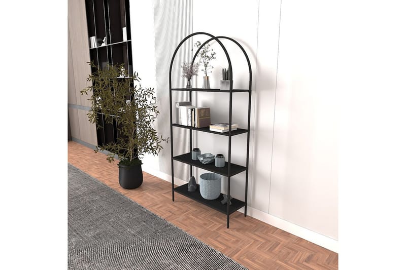 Monaia Kirjahylly 80 cm - Musta - Säilytys - Hylly - Kirjahylly