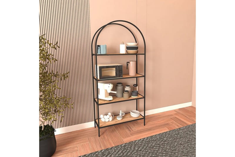 Monaia Kirjahylly 80 cm, Musta/Luonnollinen