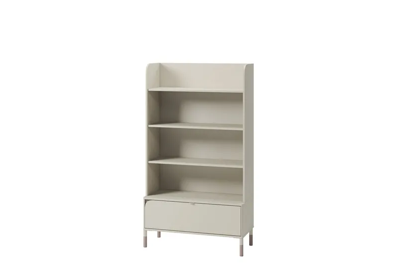 Monfort kirjahylly 89 cm vaalea puu, Beige