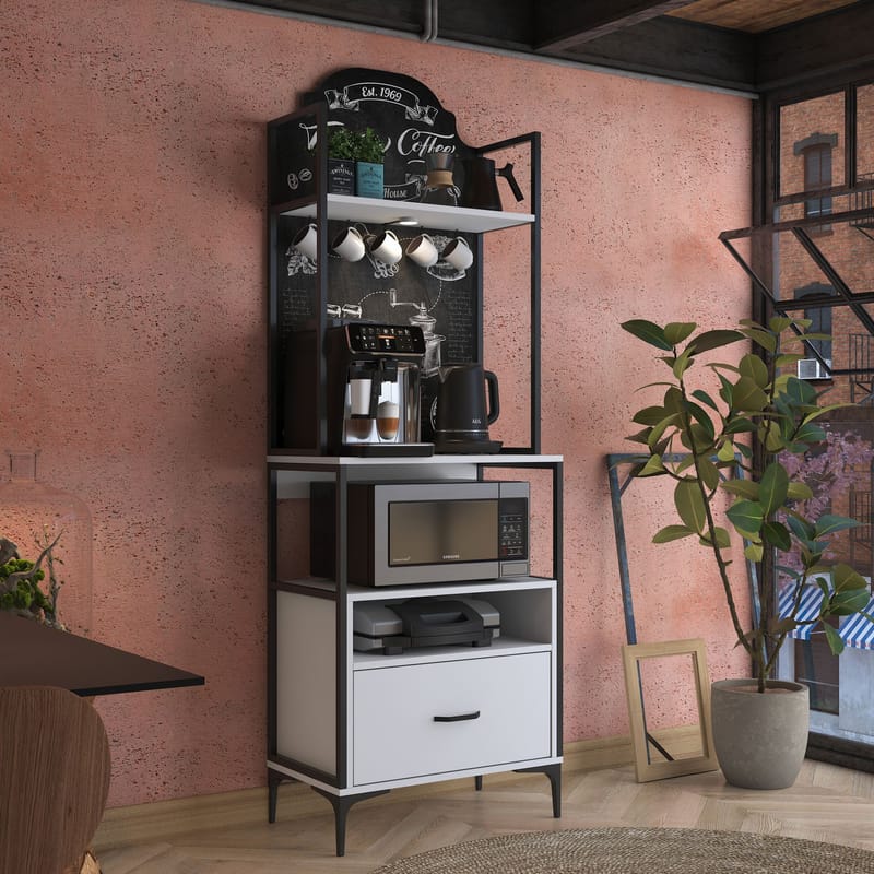 Monitoimikaappi Wallxpert Gala Shelf (70 x 205 x 40 cm) valkoinen - Valkoinen - Säilytys - Hylly - Hyllyjärjestelmä
