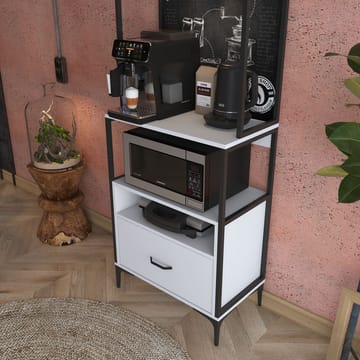 Monitoimikaappi Wallxpert Gala Shelf (70 x 205 x 40 cm) valkoinen - Valkoinen - Säilytys - Hylly - Hyllyjärjestelmä