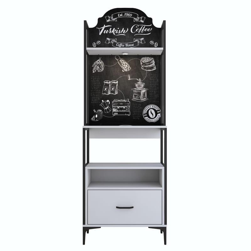 Monitoimikaappi Wallxpert Gala Shelf (70 x 205 x 40 cm) valkoinen - Valkoinen - Säilytys - Hylly - Hyllyjärjestelmä