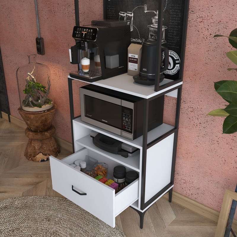 Monitoimikaappi Wallxpert Gala Shelf (70 x 205 x 40 cm) valkoinen - Valkoinen - Säilytys - Hylly - Hyllyjärjestelmä