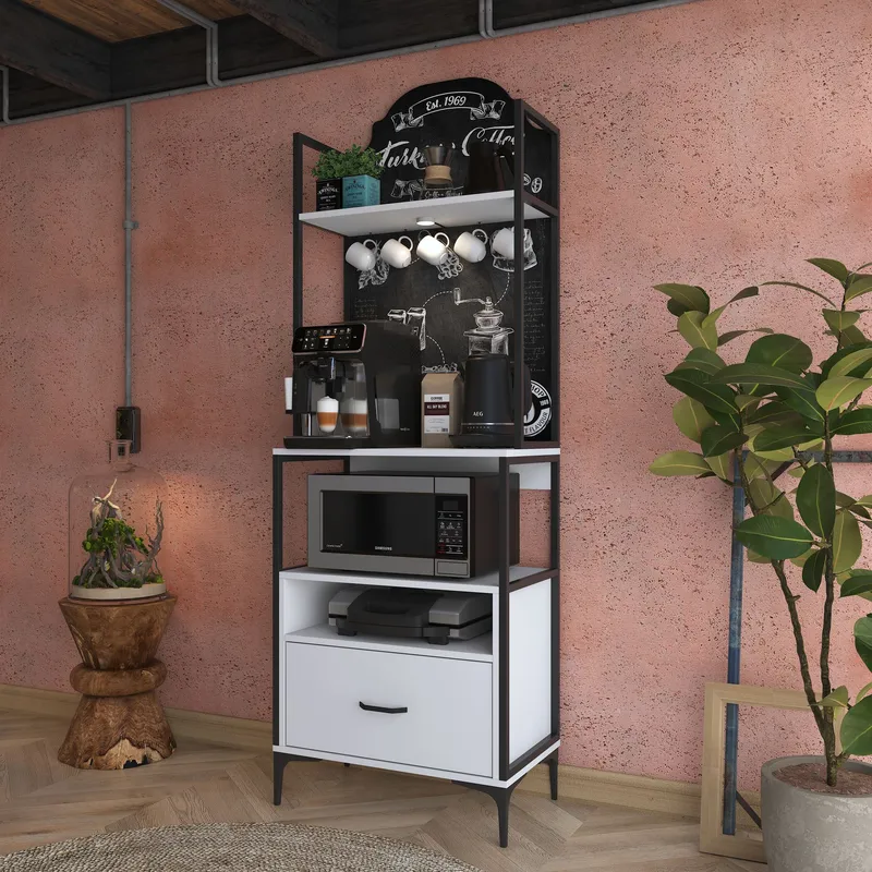 Monitoimikaappi Wallxpert Gala Shelf (70 x 205 x 40 cm) valkoinen - Valkoinen - Säilytys - Hylly - Hyllyjärjestelmä