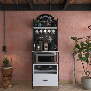 Monitoimikaappi Wallxpert Gala Shelf (70 x 205 x 40 cm) valkoinen - Valkoinen - Säilytys - Hylly - Hyllyjärjestelmä