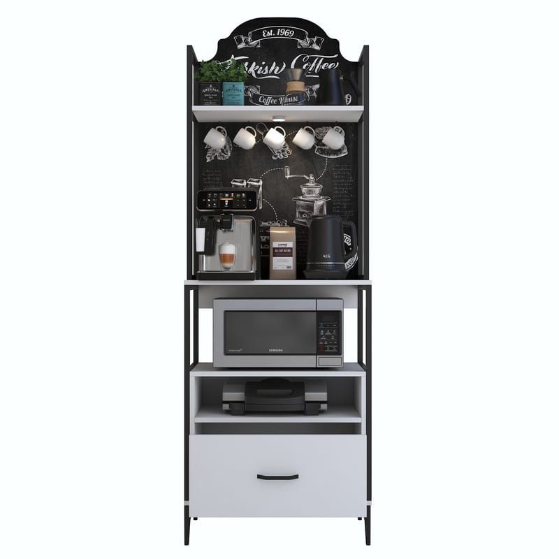 Monitoimikaappi Wallxpert Gala Shelf (70 x 205 x 40 cm) valkoinen - Valkoinen - Säilytys - Hylly - Hyllyjärjestelmä