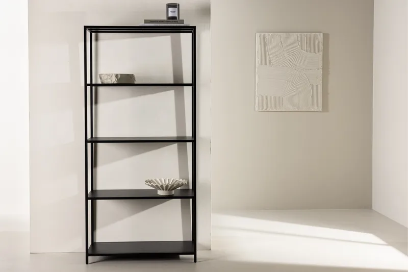 Montevideo kirjahylly 70x30 cm musta - Säilytys - Hylly - Kirjahylly