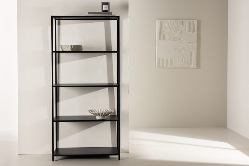 Montevideo Kirjahylly 70x30 cm - Musta - Säilytys - Hylly - Kirjahylly