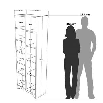 Multi Purpose Cabinet Homitis Valkoinen - Säilytys - Hylly - Kirjahylly