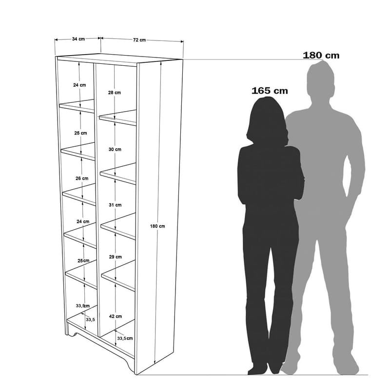 Multi Purpose Cabinet Homitis Valkoinen - Säilytys - Hylly - Kirjahylly