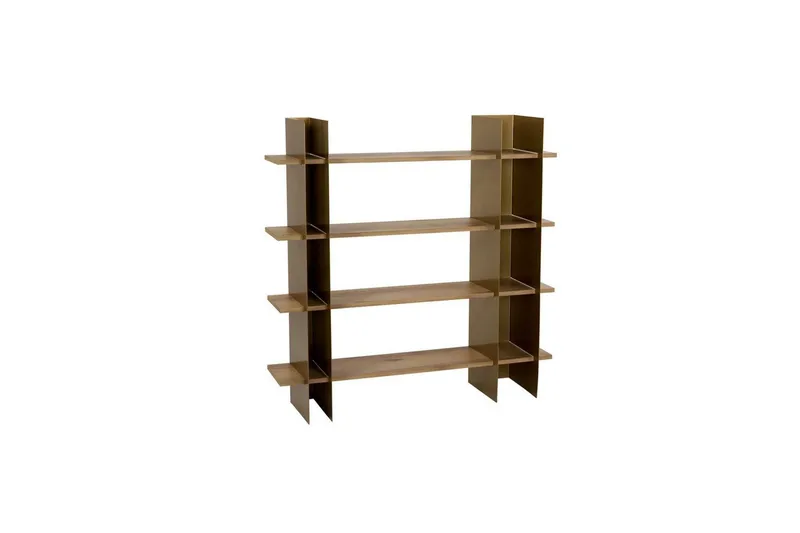 Nara Kirjahylly 120 cm - Kulta - Säilytys - Hylly - Kirjahylly